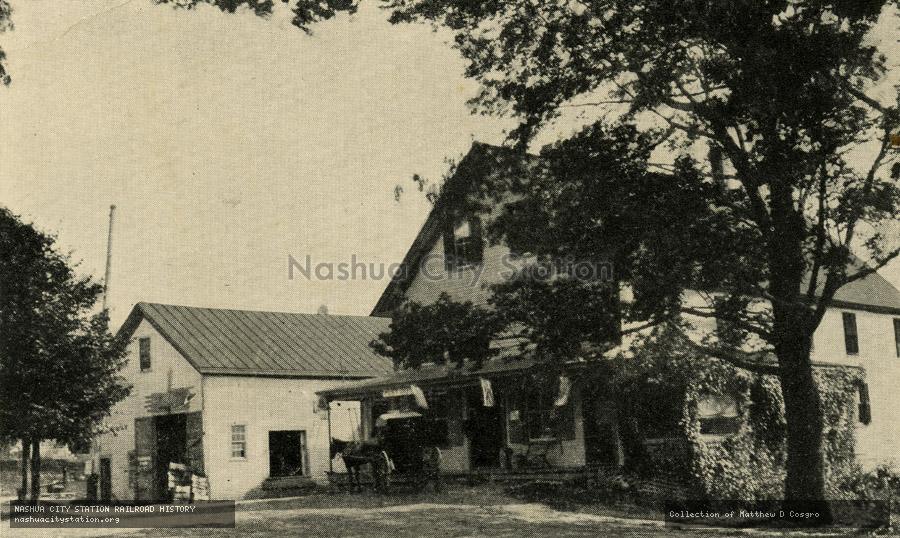 Postcard: Post Office and Car Station, Chester, New Hampshire
